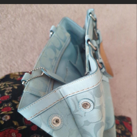 Coach Light Blue Signature Tote Bag - Picture 4 of 7
